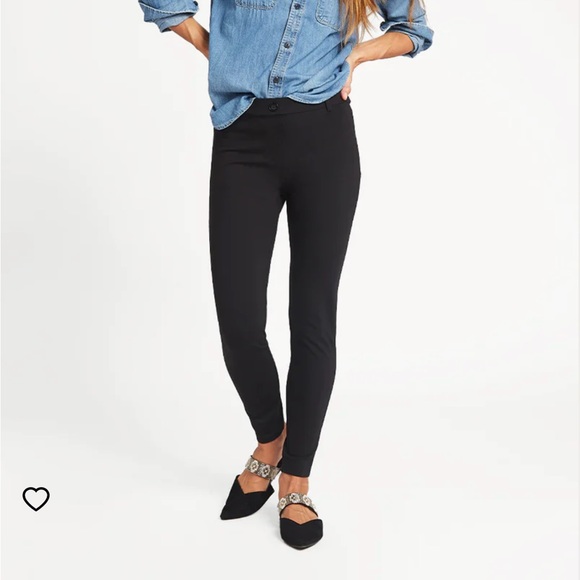 Betabrand Dress pant Yoga Pants Slim Leg Black Stretch Pull On Medium Petite - Picture 9 of 9